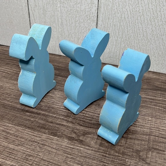 Bundle of 3 Spring Floral Easter Bunnies Handcrafted - Picture 4 of 4